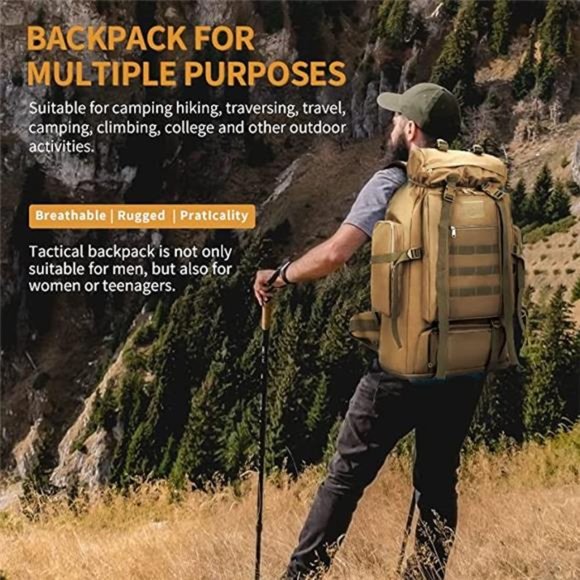 Bags | Military Tactical Backpack For Men Large Army  Military Tactical Backpack for Men Large Army Rucksack Molle bag Hiking